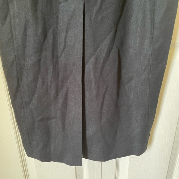 100% LINEN MIDI DRESS IN BLACK SIZE 8 PETITE BY EMBASSY ROW PETITES - Picture 6 of 7